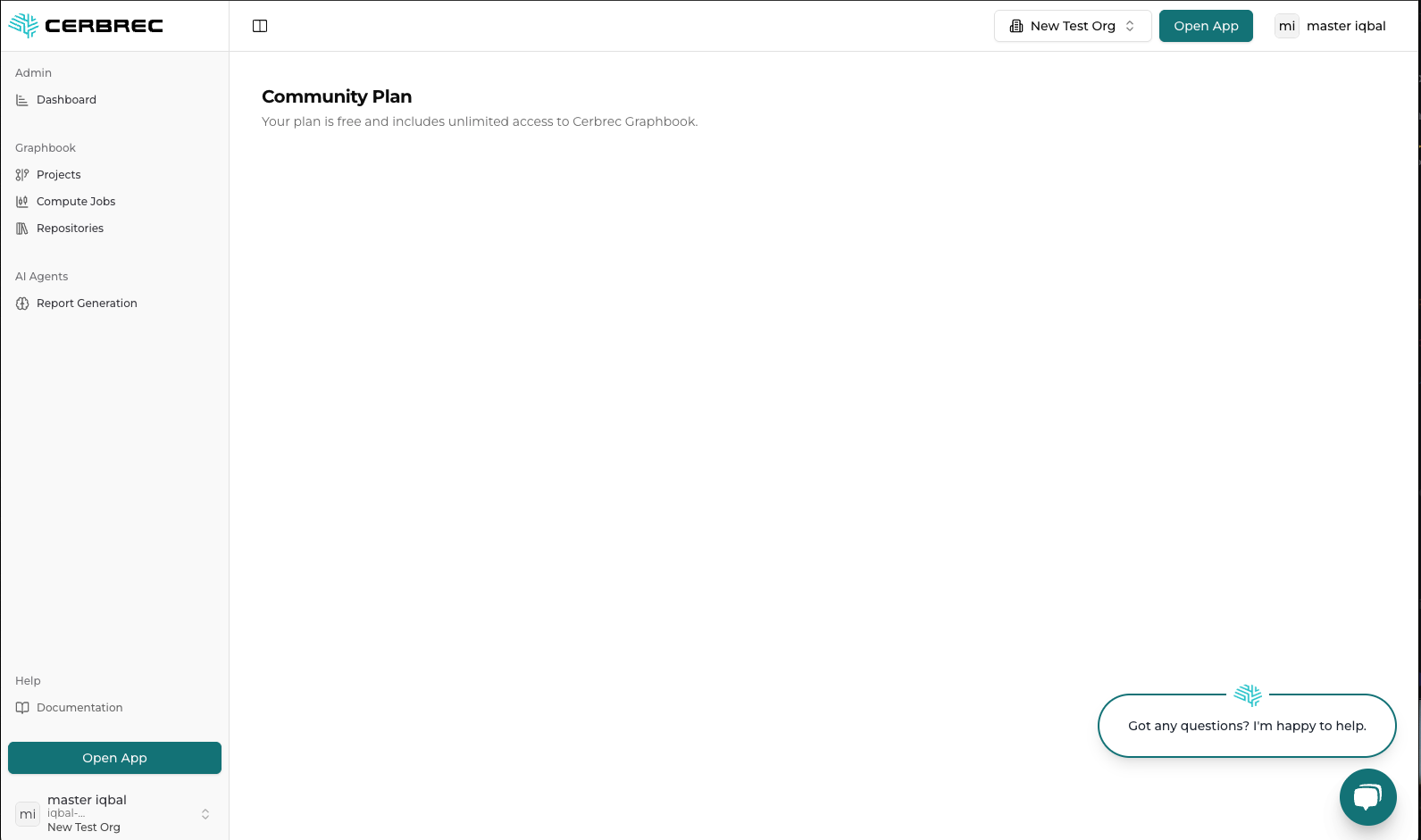 User Portal Landing Page